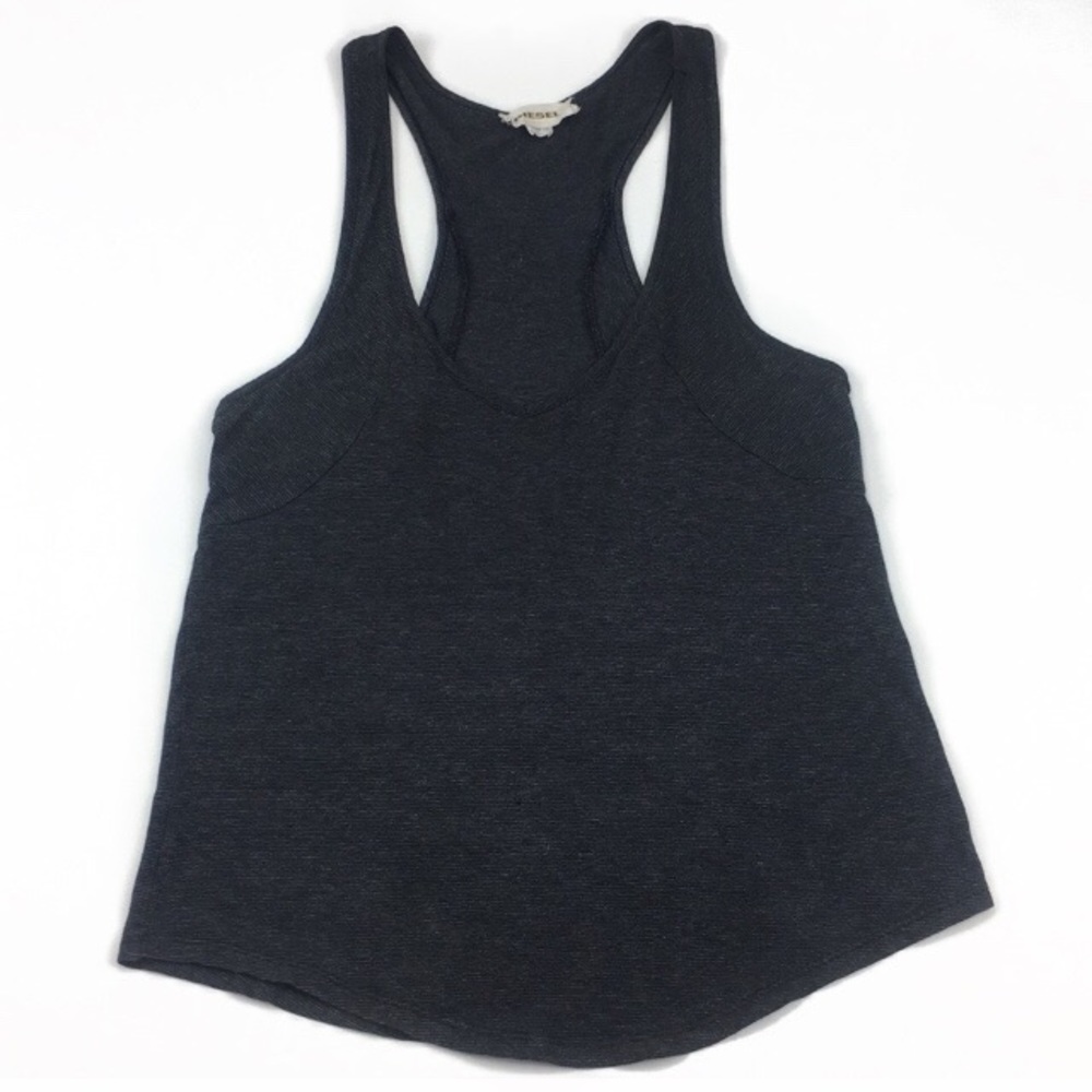 Diesel black and grey tank top casual v-neck g